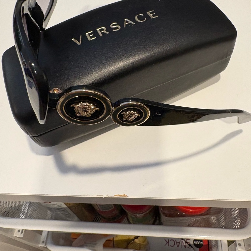 Versace Black Sunglasses with Medusa Detail